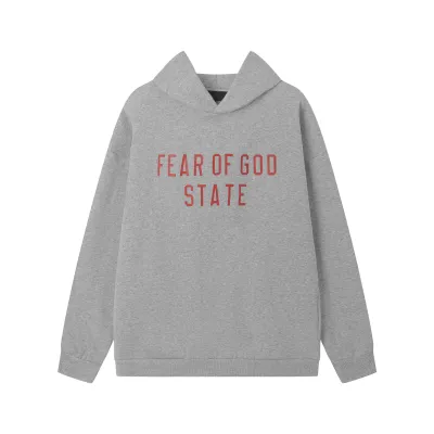 Fear of God Essentials Fleece Hoodie & Sweatpant Set FG318#948 Grey 02