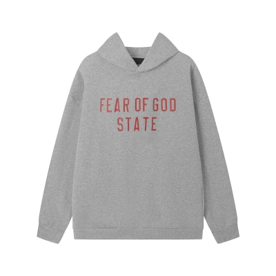 Fear of God Essentials Fleece Hoodie & Sweatpant Set FG318#948 Grey 02