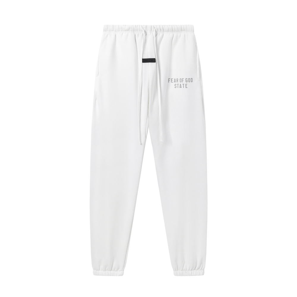 Fear of God Essentials Fleece Hoodie & Sweatpant Set FG318#948 White