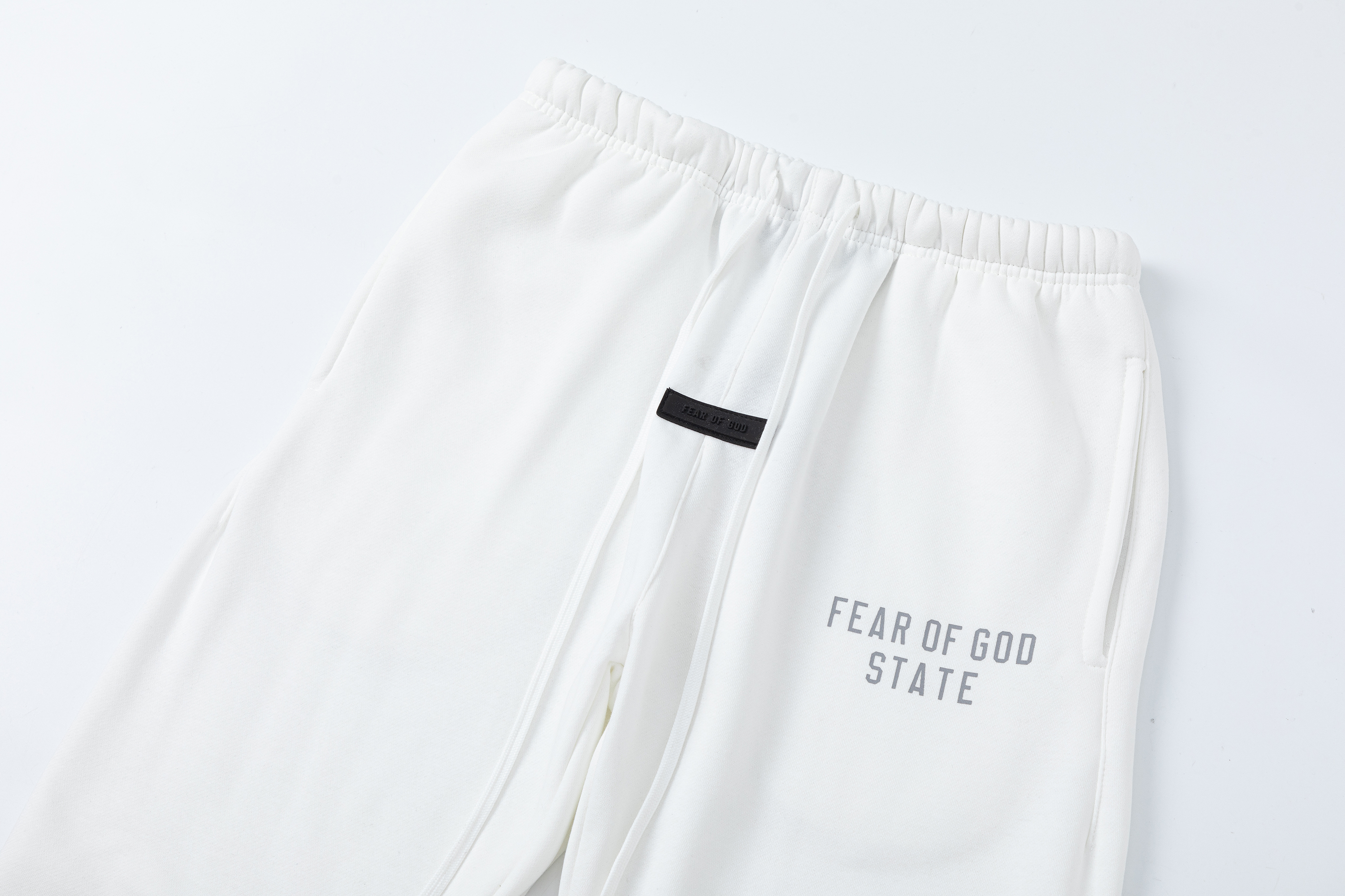 Coco Shoes Fear of God Essentials Fleece Hoodie & Sweatpant Set FG318#948 White