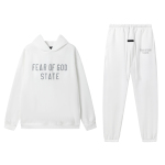 Fear of God Essentials Fleece Hoodie & Sweatpant Set FG318#948 White