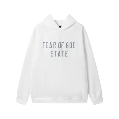 Fear of God Essentials Fleece Hoodie & Sweatpant Set FG318#948 White 02