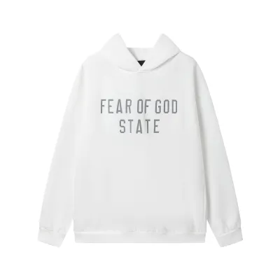Fear of God Essentials Fleece Hoodie & Sweatpant Set FG318#948 White 02