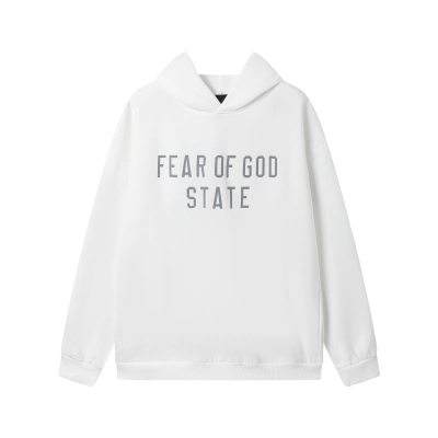 Fear of God Essentials Fleece Hoodie & Sweatpant Set FG318#948 White 02