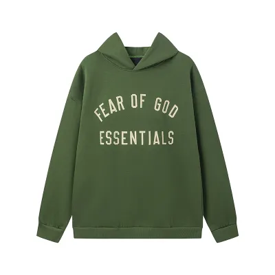 Fear of God Essentials Fleece II Hoodie & Sweatpant Set FG320#949 Green 02