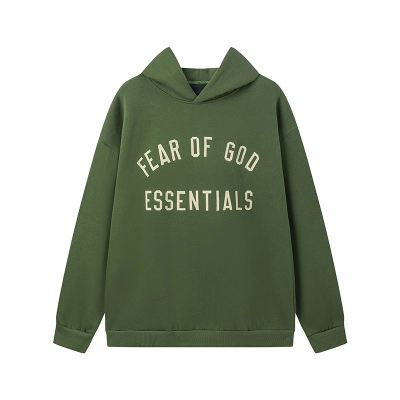 Fear of God Essentials Fleece II Hoodie & Sweatpant Set FG320#949 Green 02
