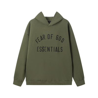 Fear of God Essentials Fleece II Hoodie & Sweatpant Set FG320#949 Olive Green 02