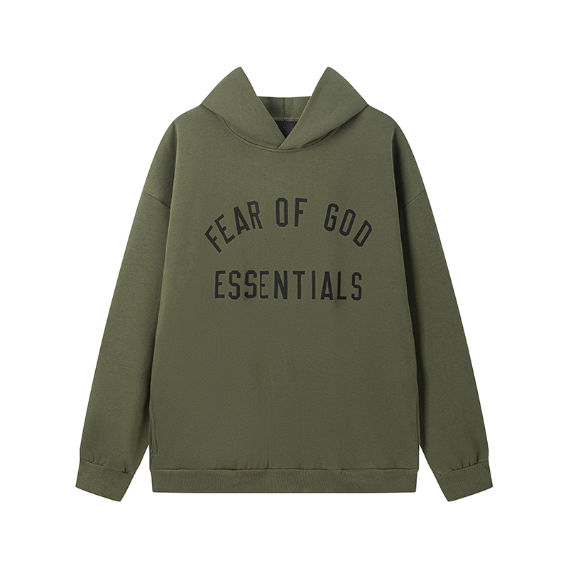 Fear of God Essentials Fleece II Hoodie & Sweatpant Set FG320#949 Olive Green