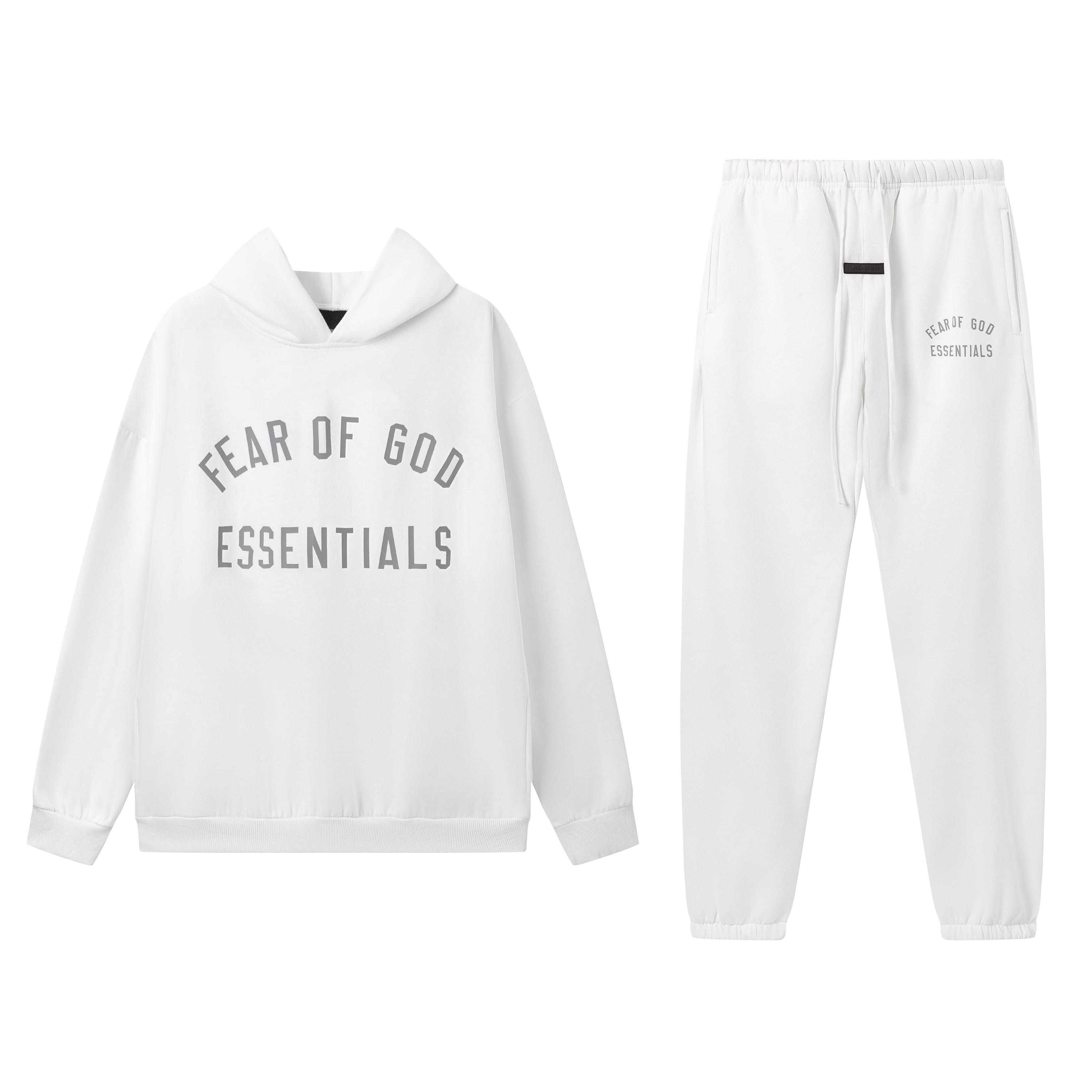 Fear of God Essentials Fleece II Hoodie & Sweatpant Set FG320#949 White