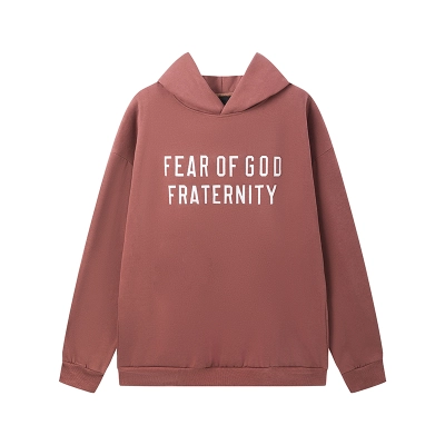 Fear of God Essentials Heavy Fleece Hoodie & Sweatpant Set FG319#947 Claret Red 02