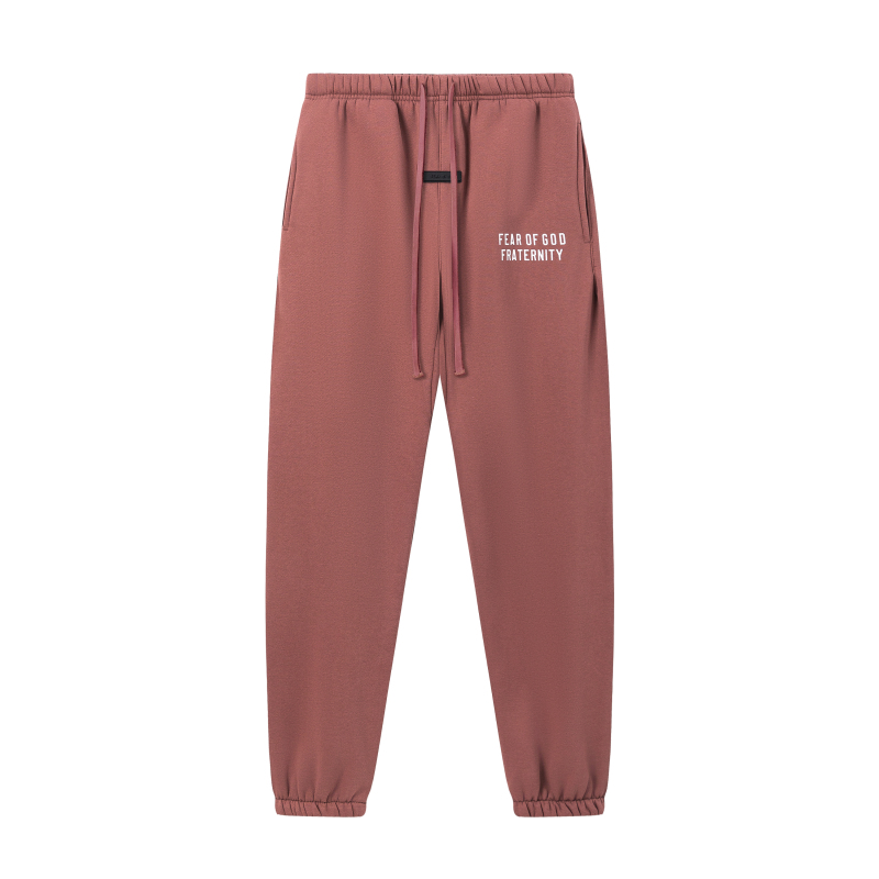 Fear of God Essentials Heavy Fleece Hoodie & Sweatpant Set FG319#947 Claret Red