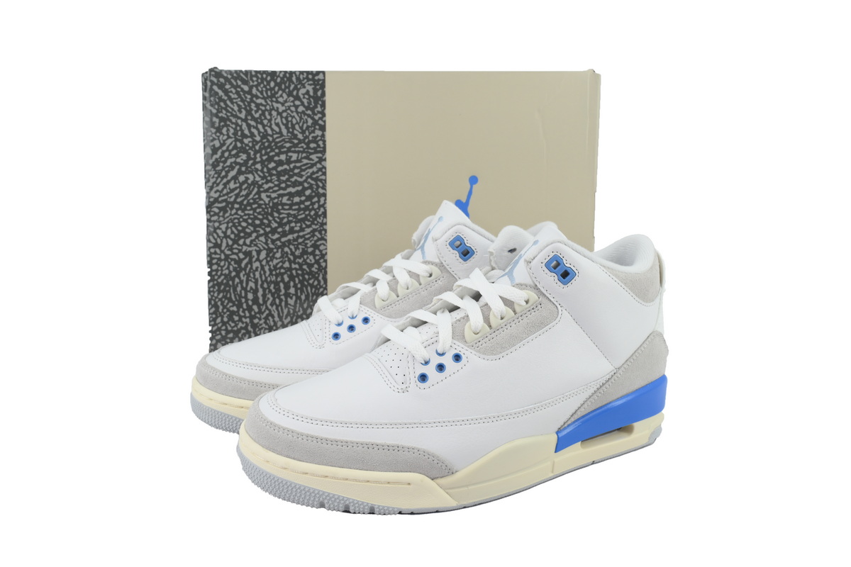 Air Jordan 3 Retro Lucky Shorts White Blue CT8532-101