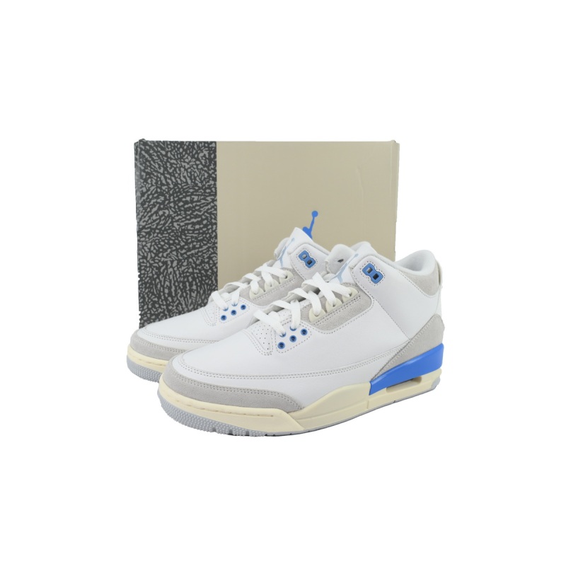 Air Jordan 3 Retro Lucky Shorts White Blue CT8532-101