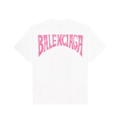 Balenciaga Paris Tropical T-Shirt White Pink 02