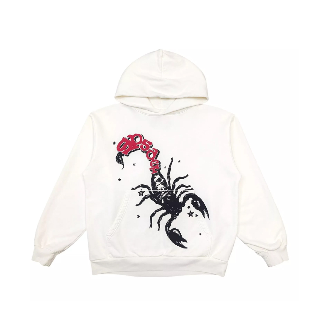 Sp5der x Mariah The Scientist Scorpion Hoodie White