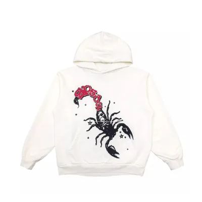 Sp5der x Mariah The Scientist Scorpion Hoodie White 01