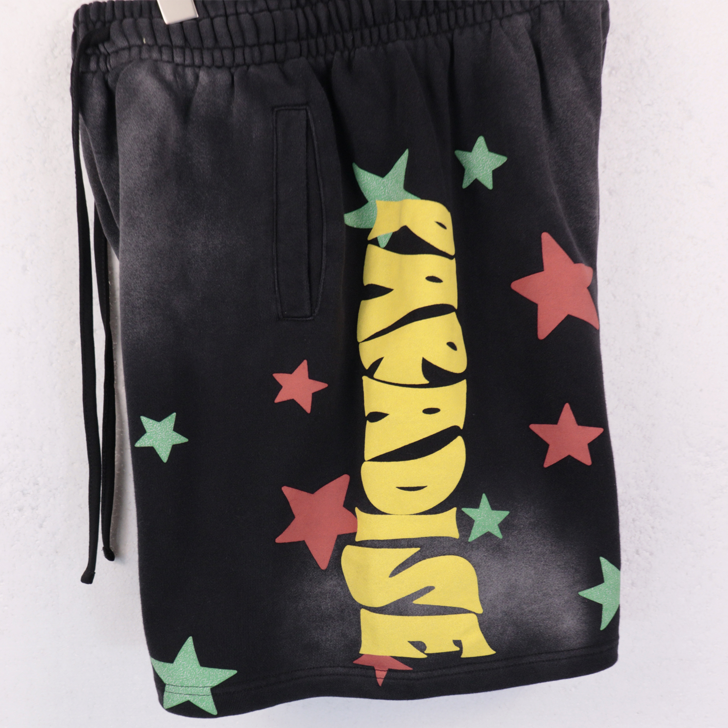 Palm Angels Track Shorts #8655 Pink/Black/Yellow