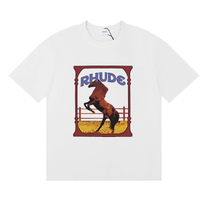 Rhude Cadre T-shirt #50165 Vintage Apricot/White/Black 01