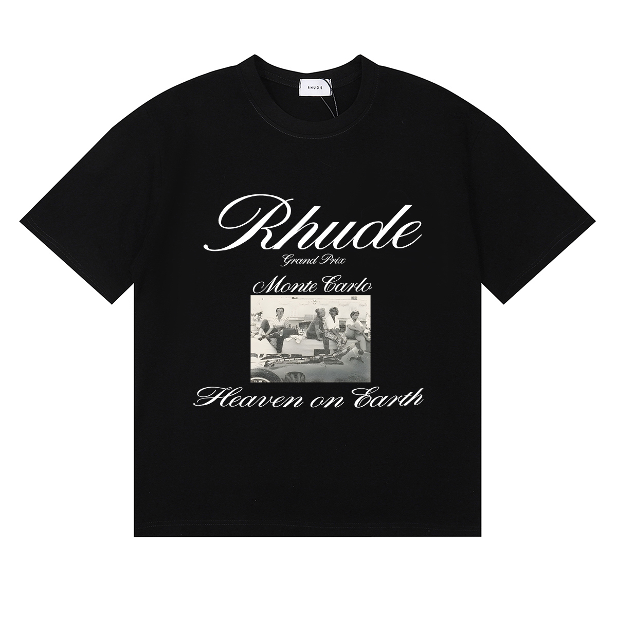 Rhude Heaven On Earth T-shirt #50166 Vintage Apricot/White/Black