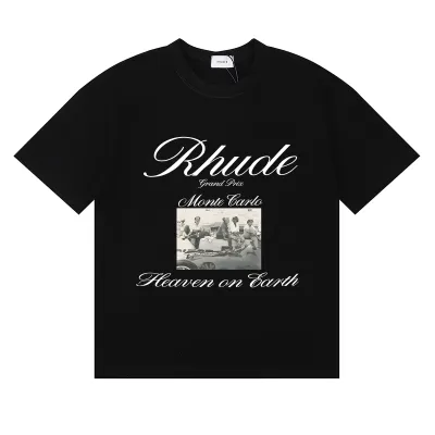Rhude Heaven On Earth T-shirt #50166 Vintage Apricot/White/Black 01