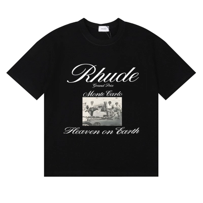 Rhude Heaven On Earth T-shirt #50166 Vintage Apricot/White/Black 01