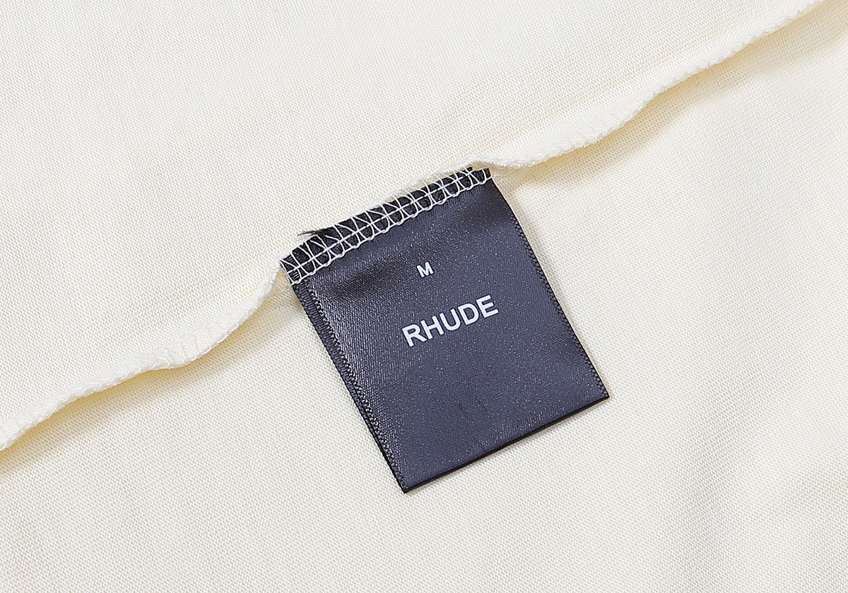 Rhude Port De T-shirt #50167 Apricot/White/Black