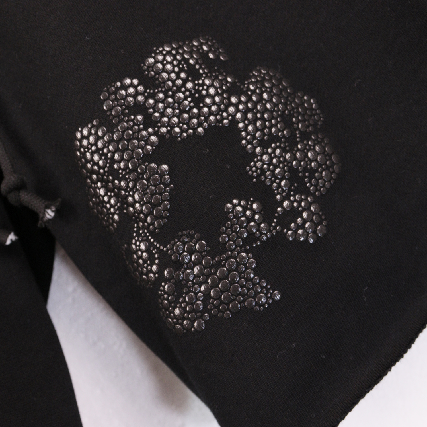  Denim Tears Glitter Patch Floral Print Shorts #8659 Black/Grey/Pink/Black Silver