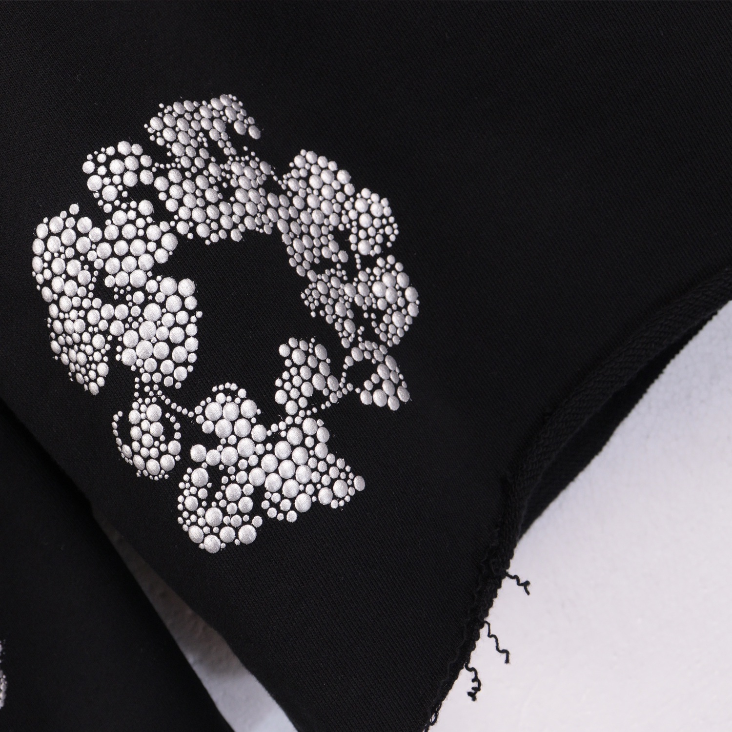  Denim Tears Glitter Patch Floral Print Shorts #8659 Black/Grey/Pink/Black Silver