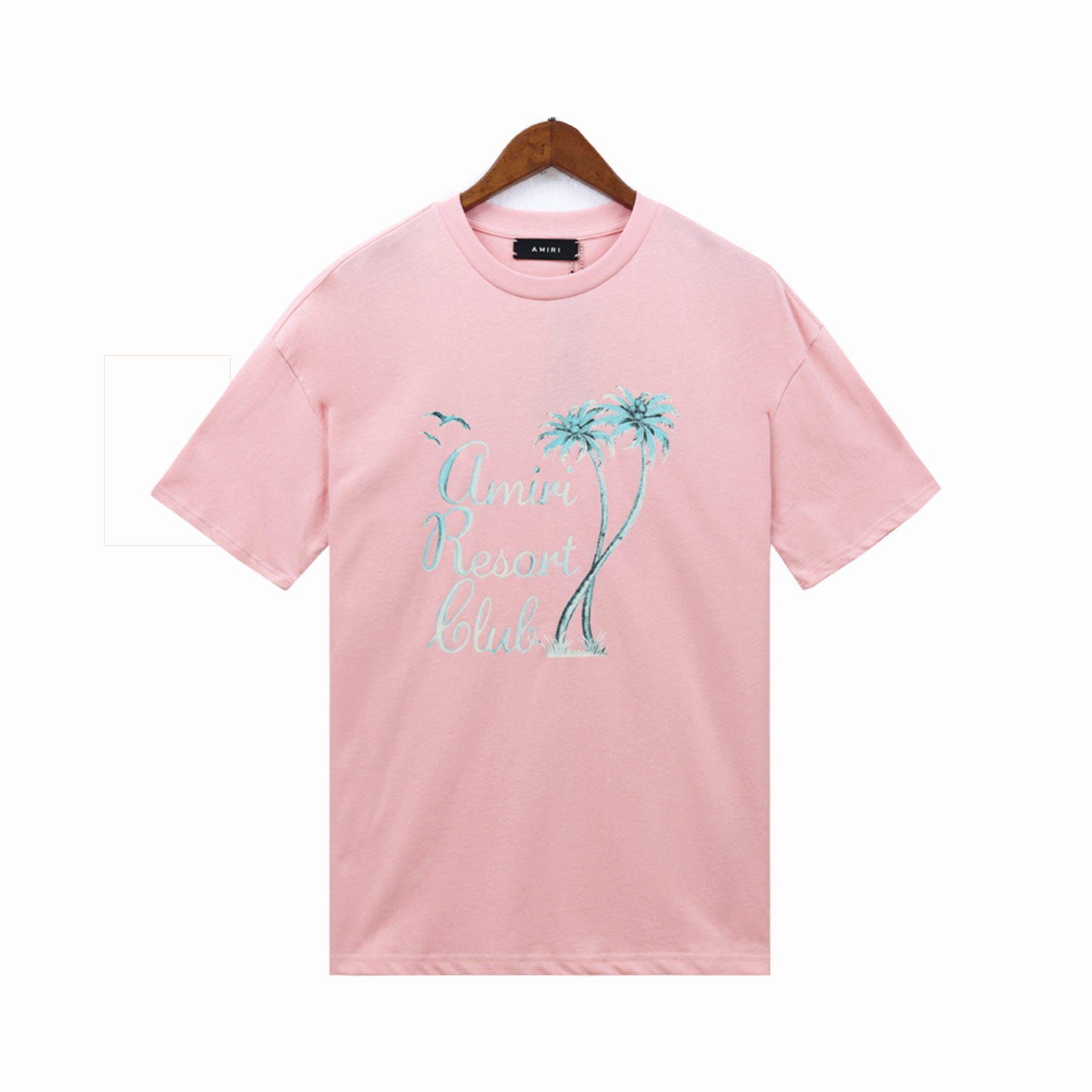 Amiri Twisted Palms T-Shirt #2215 Pink/Black
