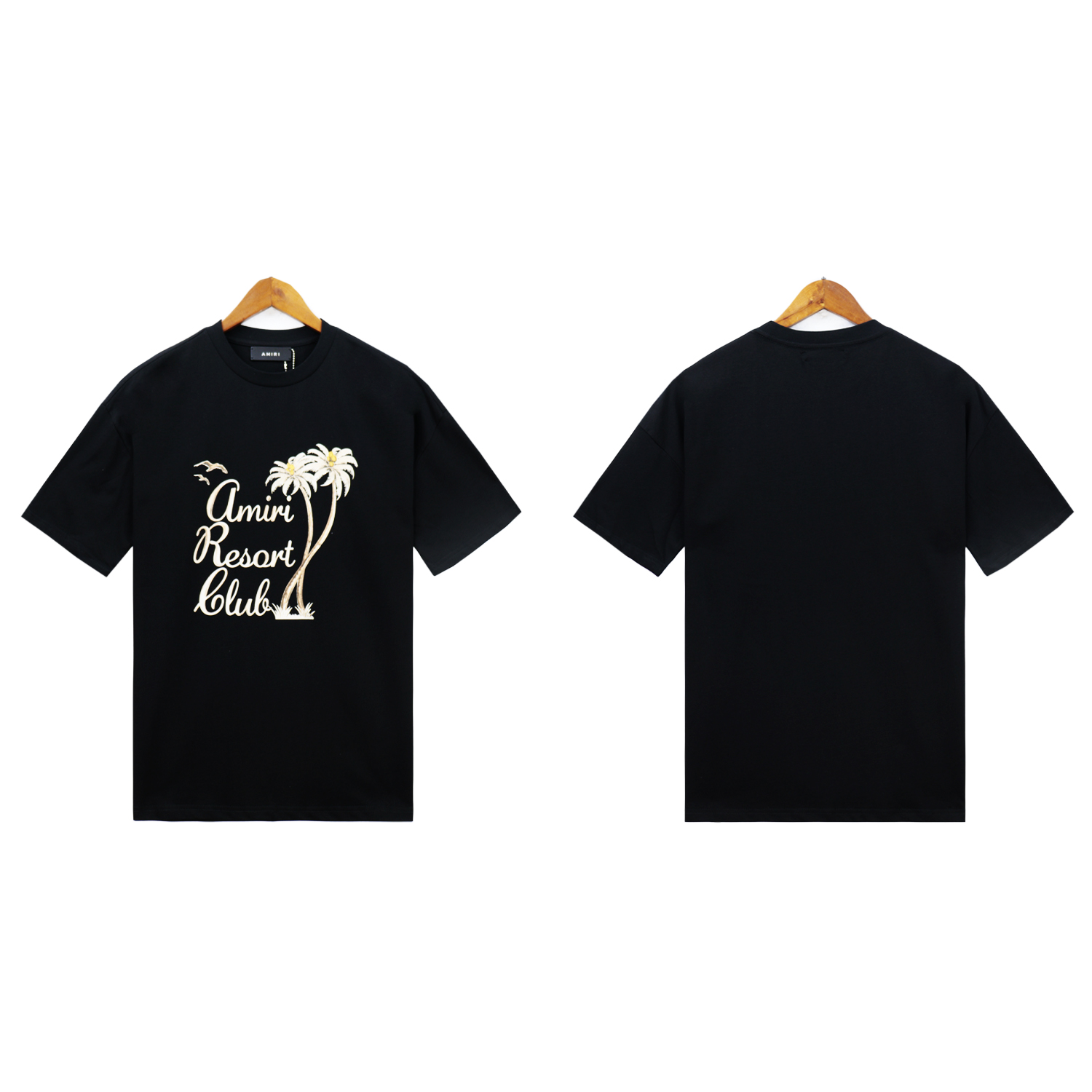 Amiri Twisted Palms T-Shirt #2215 Pink/Black