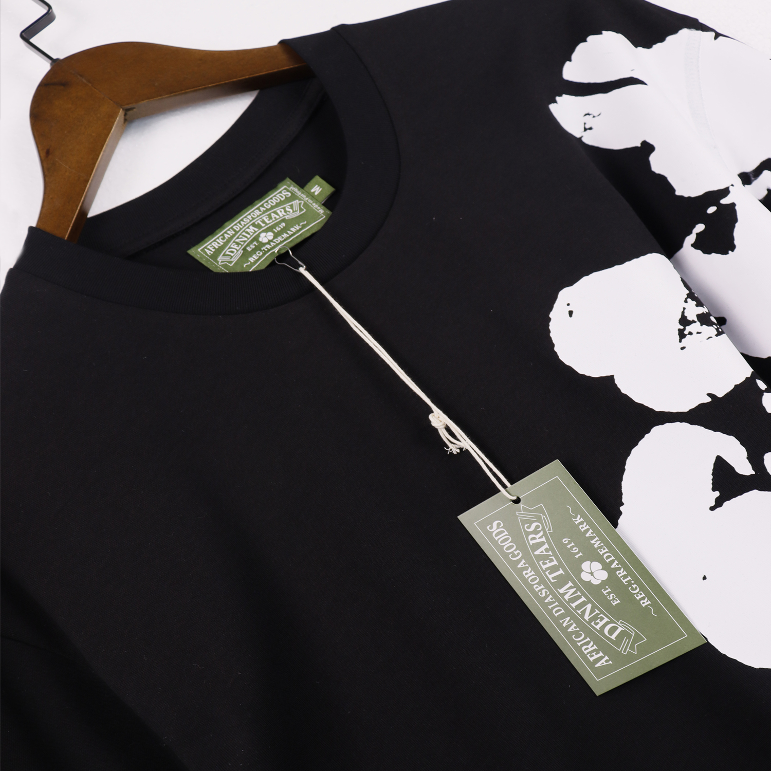 Denim Tears Big Cotton Wreath T-Shirt #2672 Black/Grey/Purple