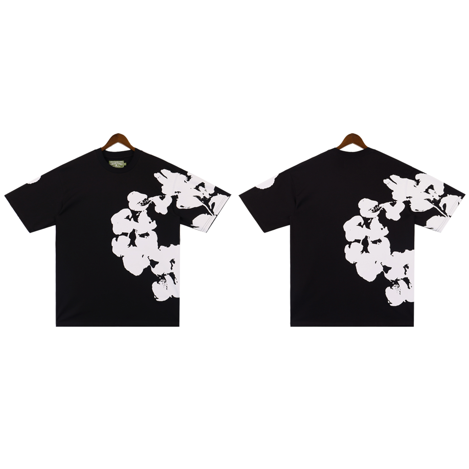 Denim Tears Big Cotton Wreath T-Shirt #2672 Black/Grey/Purple