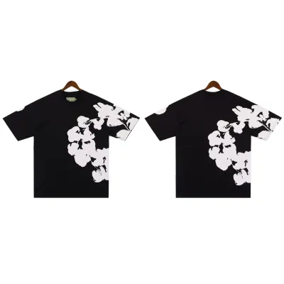 Denim Tears Big Cotton Wreath T-Shirt #2672 Black/Grey/Purple 02