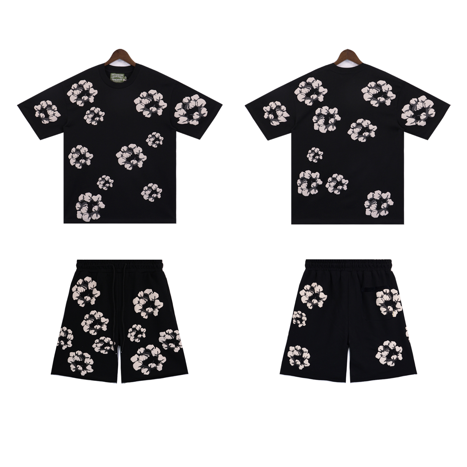 Denim Tears Cactus Tears Wreath Short Summer Coordinated Set DT2666#8658 Black/Blue/Red/Grey/Green/Pink