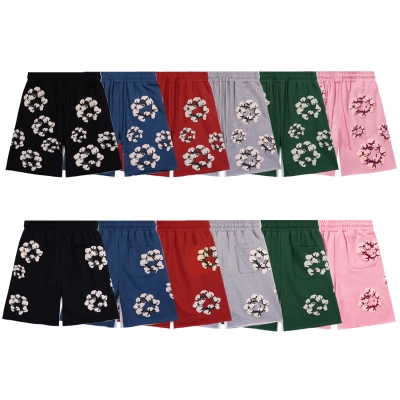 Denim Tears Cactus Tears Wreath Shorts #8658 Black/Blue/Red/Grey/Green/Pink 01