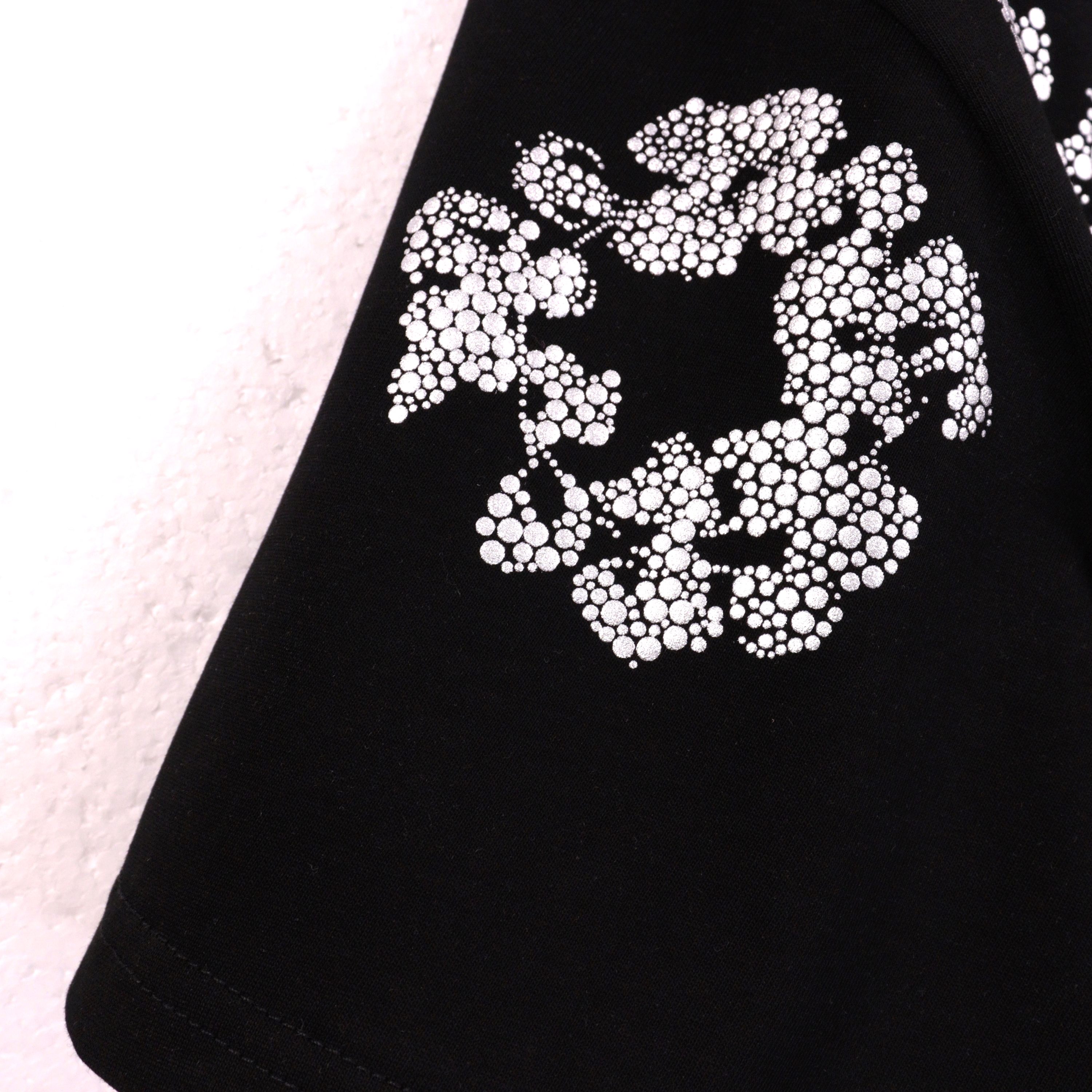 Denim Tears Glitter Patch Floral Print #2671 Black/Grey/Pink/Black Silver