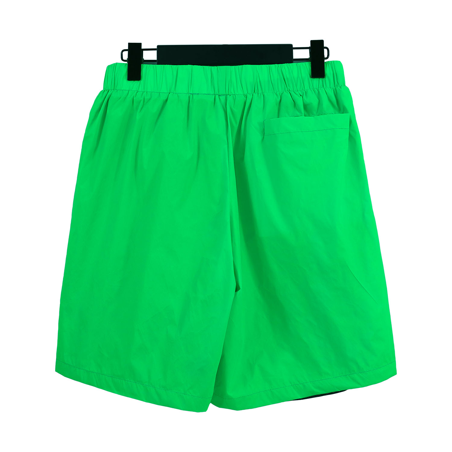 Palm Angels Curved Logo Bold Swim Shorts #8507 Green Fluo/Black/Green/Blue