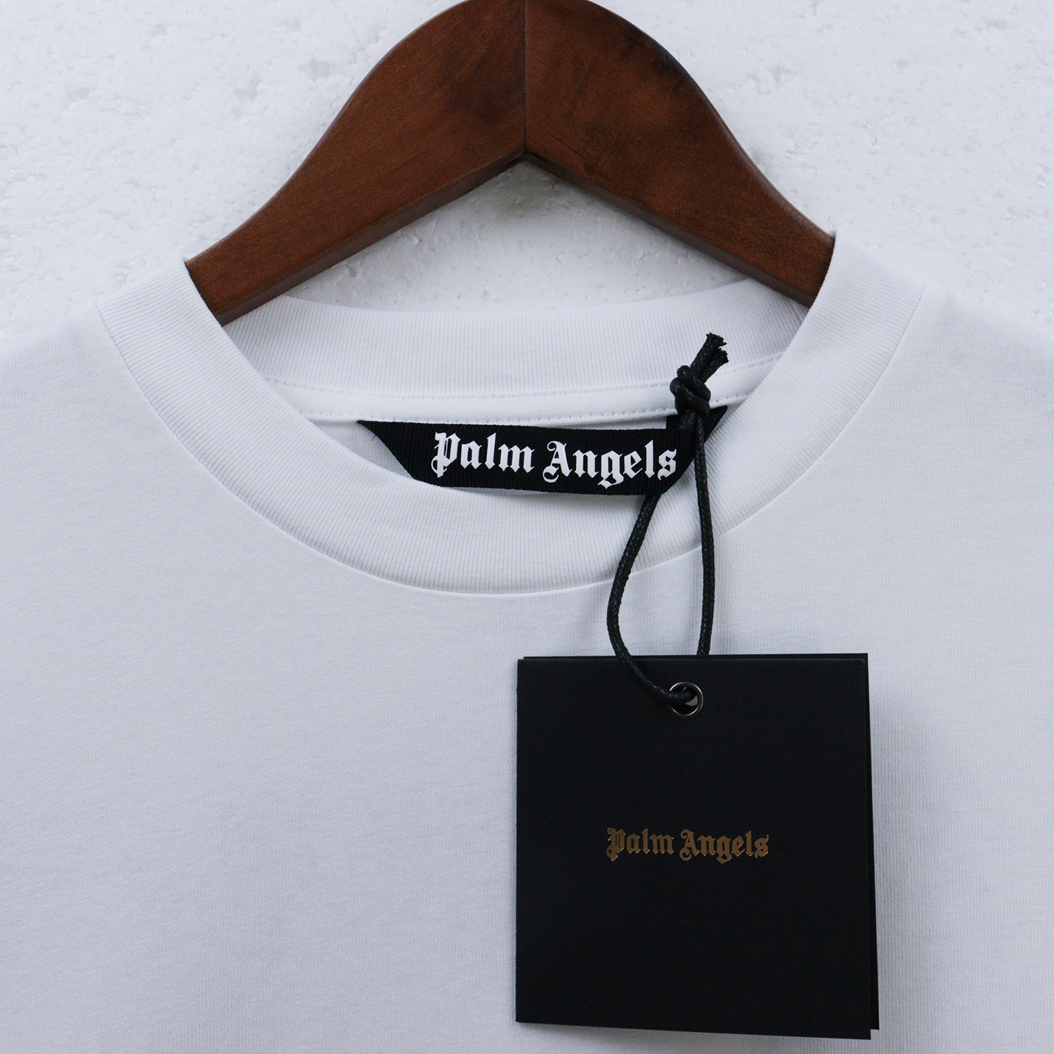 Palm Angels Logo-print Cotton T-Shirt #2085 White/Black