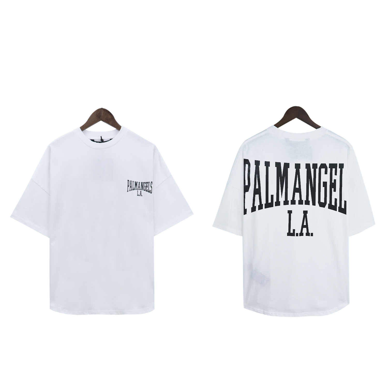 Palm Angels Logo-print Cotton T-Shirt #2085 White/Black