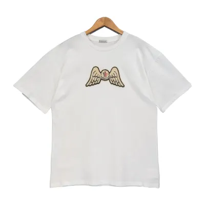 Palm Angle Joint Name Wings Pattern Loose T-Shirt #2083 White/Black 01