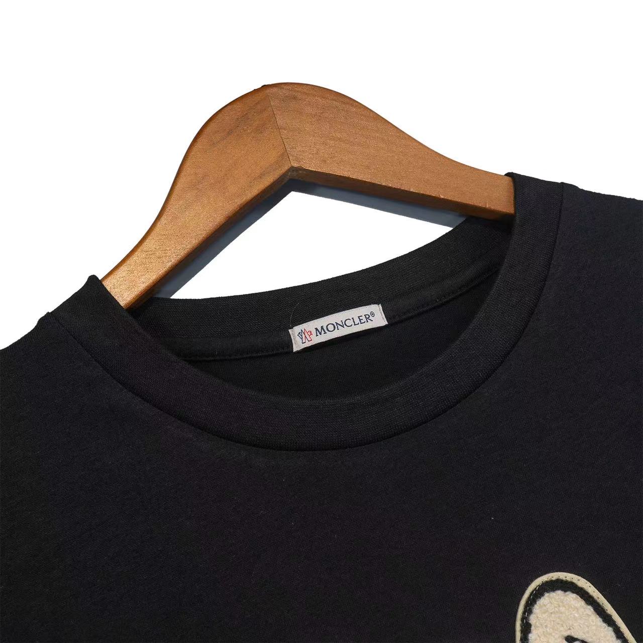 Palm Angle Joint Name Wings Pattern Loose T-Shirt #2083 White/Black