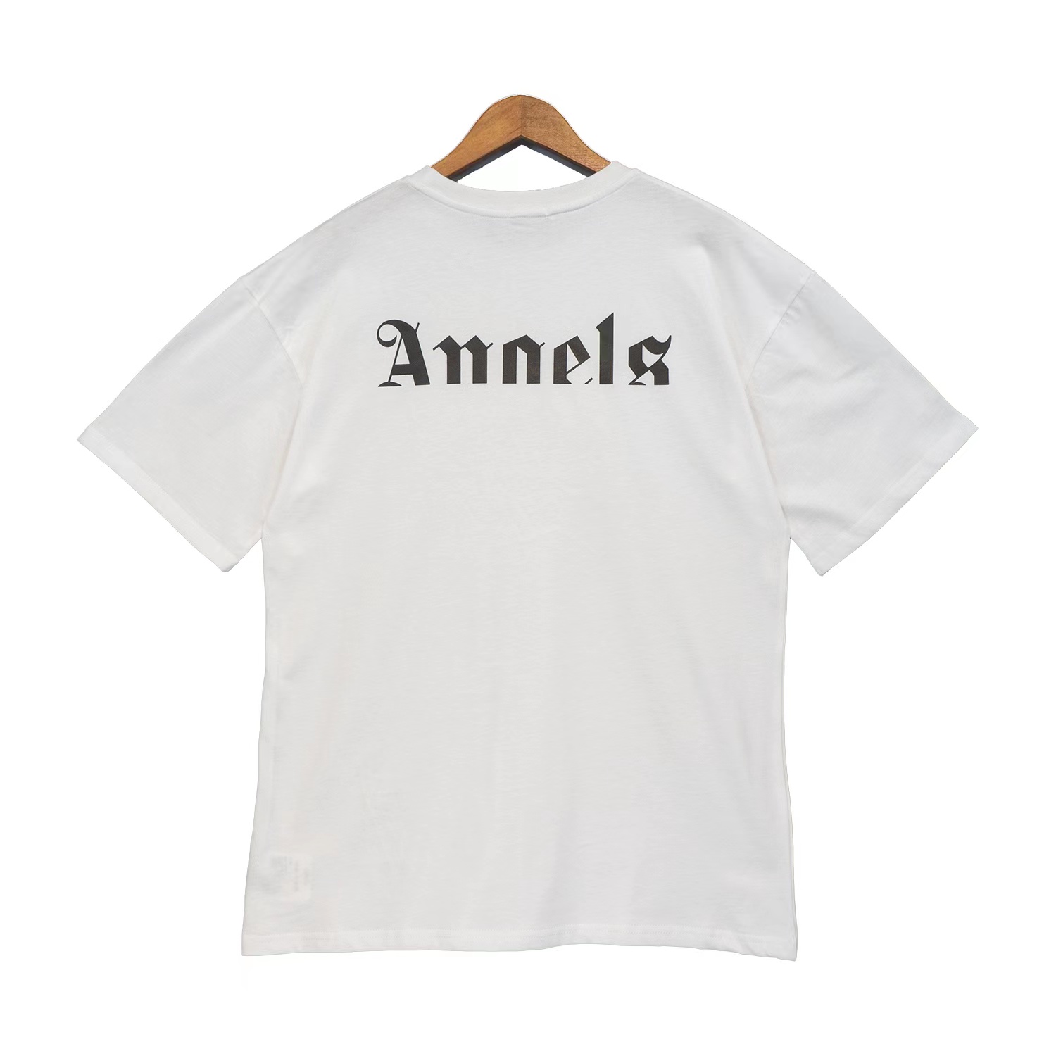 Palm Angle Joint Name Wings Pattern Loose T-Shirt #2083 White/Black