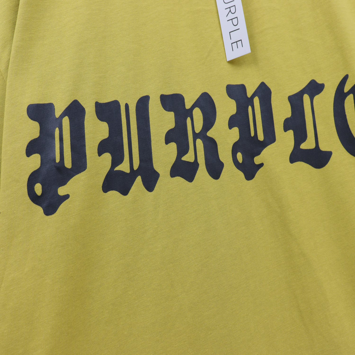 Purple Brand Gothic Wordmark T-Shirt #2392 White/Black/Turmeric