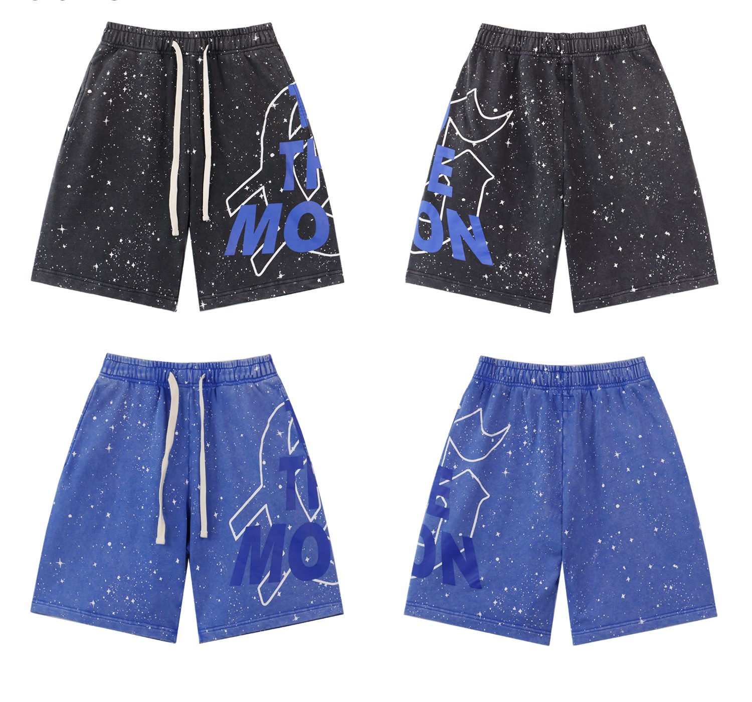 Godspeed Sweat Shorts #8675 Black/Blue