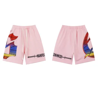 Godspeed Sweat Shorts #8775 Black/Blue/Pink 01