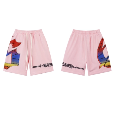 Godspeed Sweat Shorts #8775 Black/Blue/Pink 01