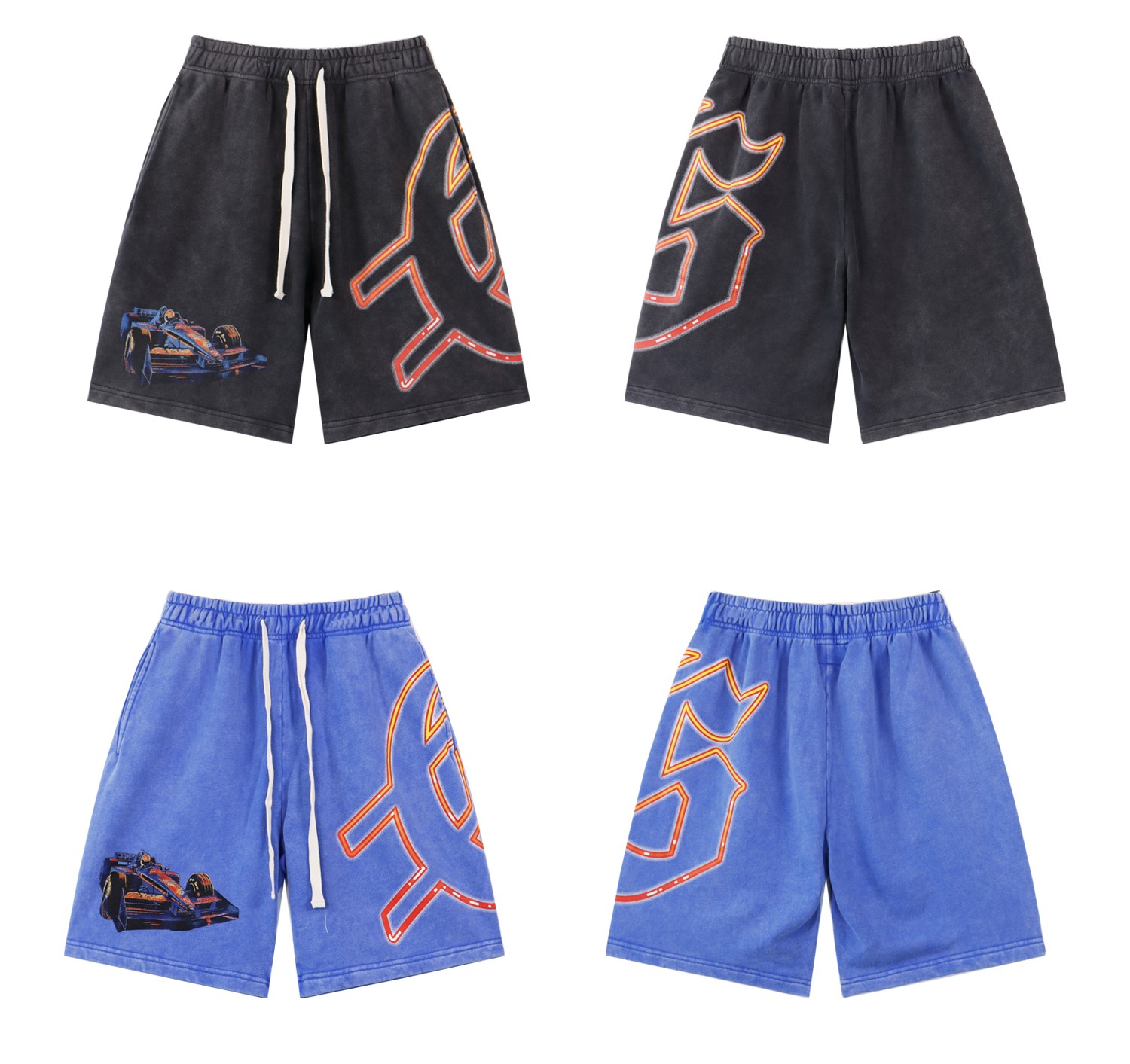 Godspeed Sweat Shorts #8776 Black/Blue