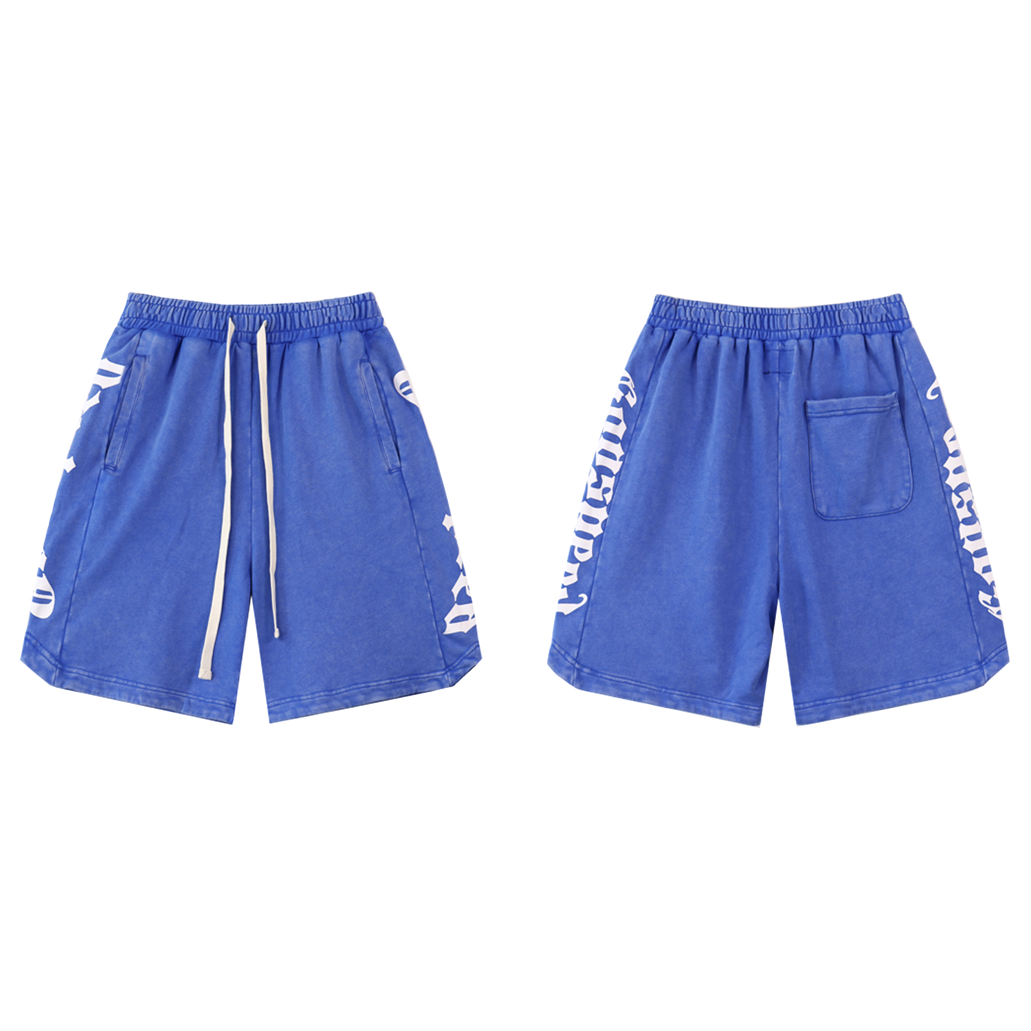 Godspeed Sweat Shorts #8779 Black/Blue/Pink