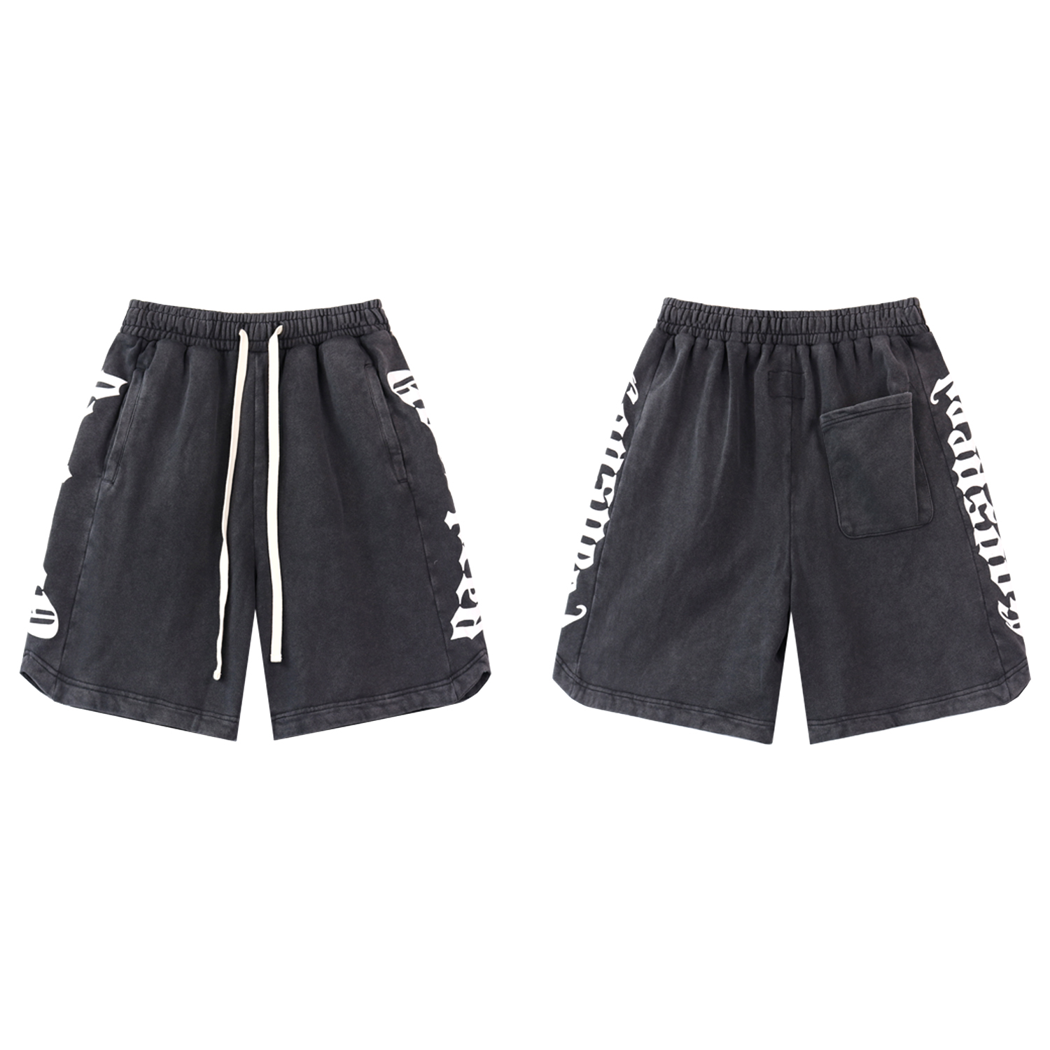 Godspeed Sweat Shorts #8779 Black/Blue/Pink