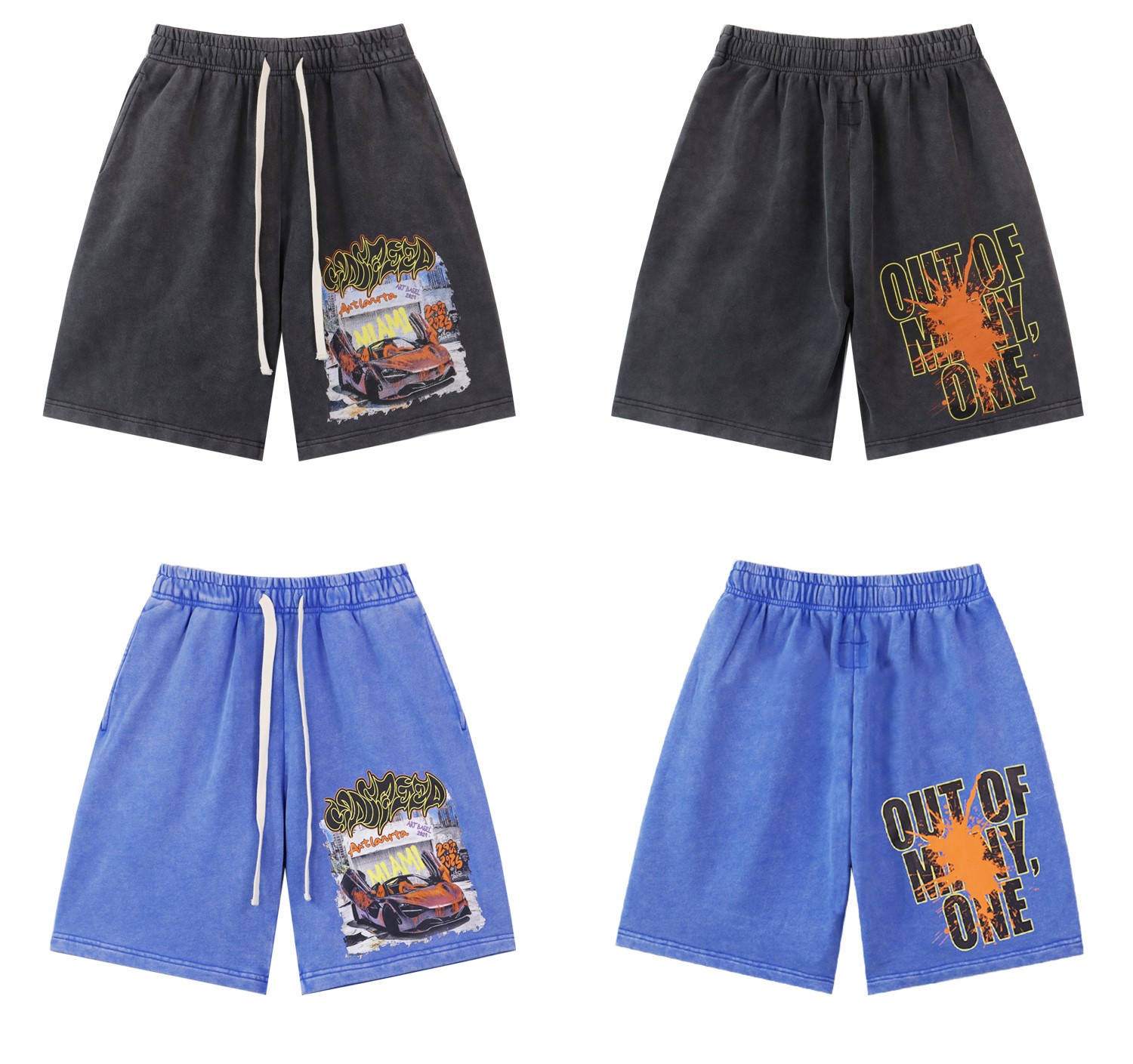 Godspeed Sweat Shorts #8780 Black/Blue